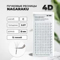 Пучковые ресницы Nagaraku (Нагараку) 4D fans 12 линий