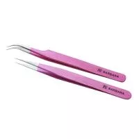 Набор пинцетов BARBARA (розовый металлик)
