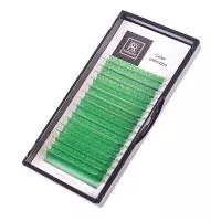 Цветные ресницы BARBARA (Барбара) (зеленые №2) МИКС