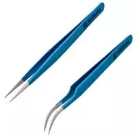 Набор пинцетов BARBARA (синий металлик)